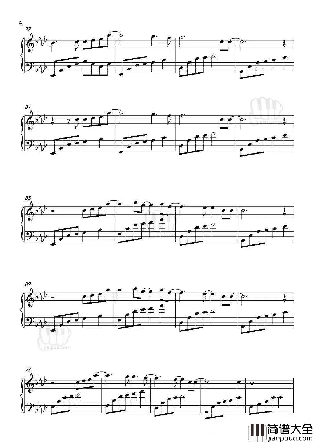 _ALL_OF_ME｜钢琴谱_好听到哭泣登顶八个国家单曲榜榜首曲目