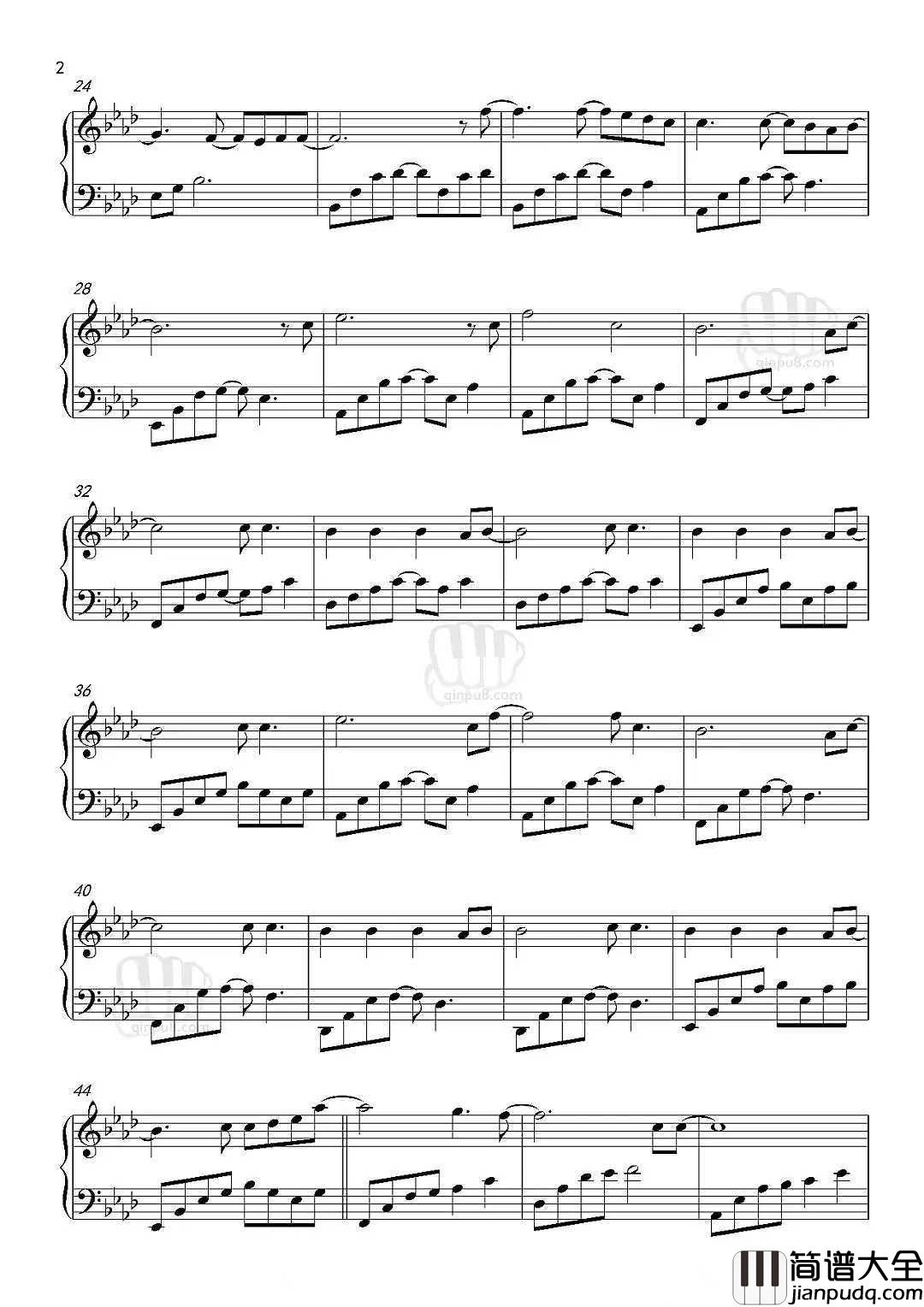 _ALL_OF_ME｜钢琴谱_好听到哭泣登顶八个国家单曲榜榜首曲目