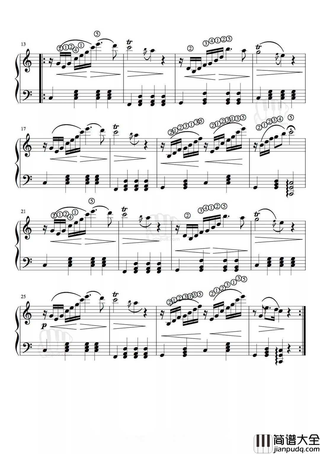 少女的祈祷钢琴谱_婉转的琴声中，流淌出少女心事