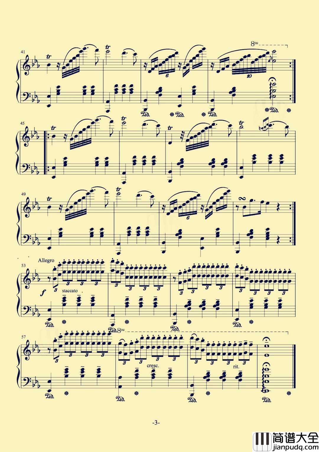 少女的祈祷钢琴谱_婉转的琴声中，流淌出少女心事