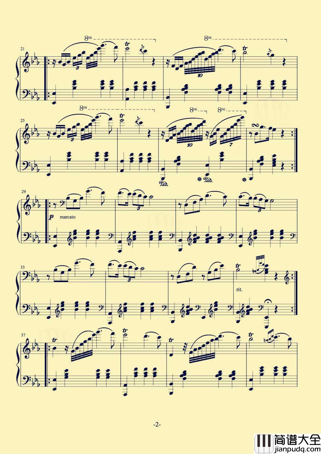 少女的祈祷钢琴谱_婉转的琴声中，流淌出少女心事