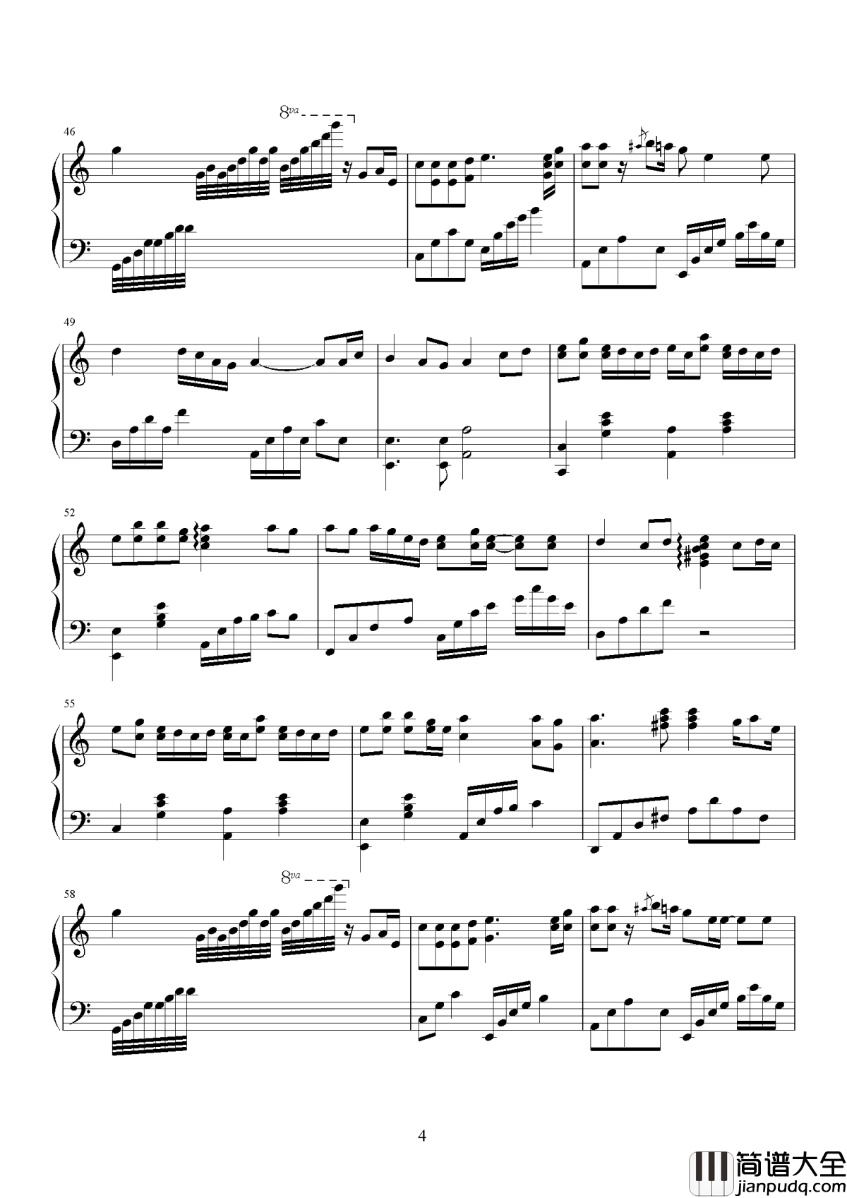 王菲_容易受伤的女人_钢琴谱