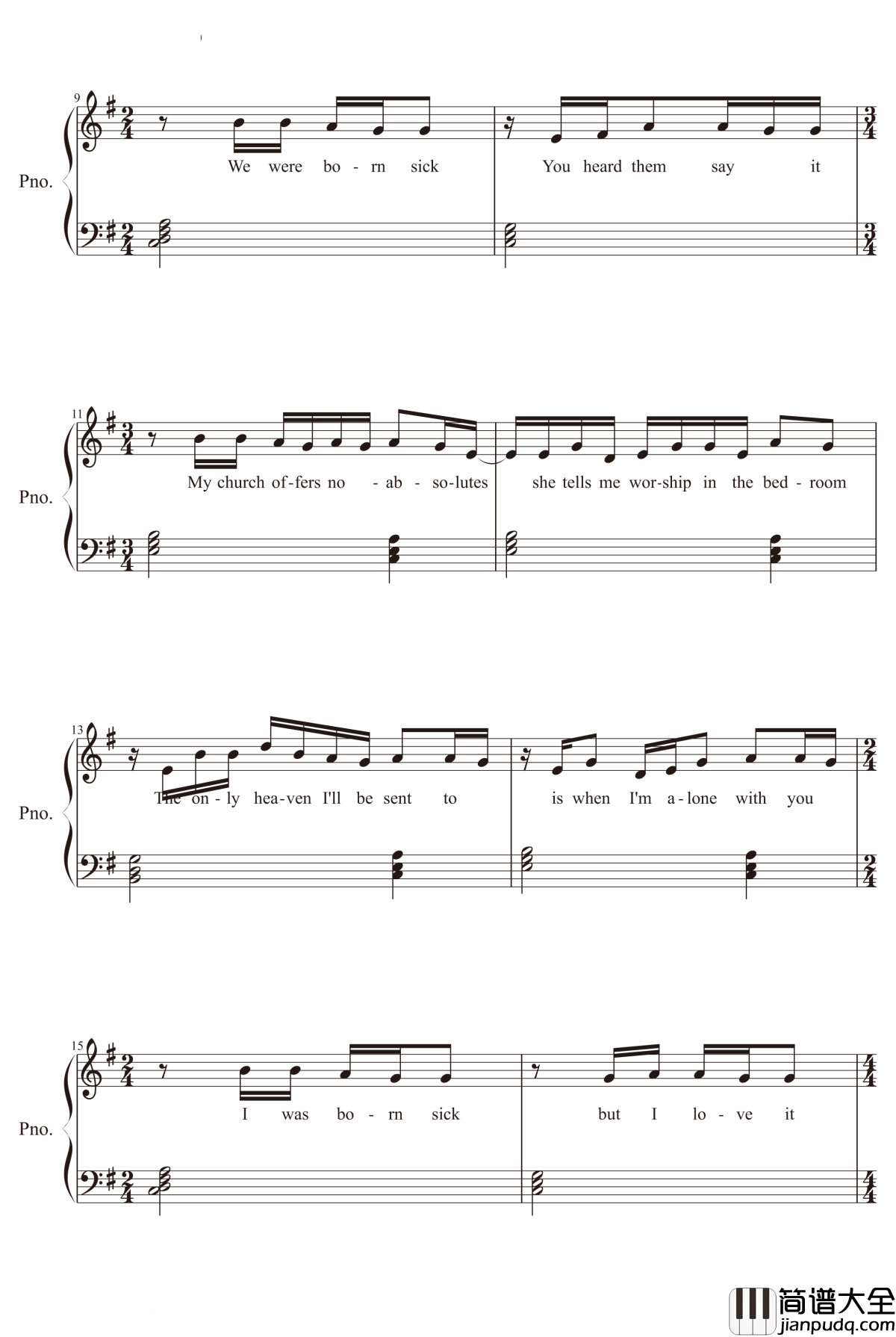 Take_Me_to_Church钢琴谱_Hozier_Good_god,_let_me_give_you_my_life