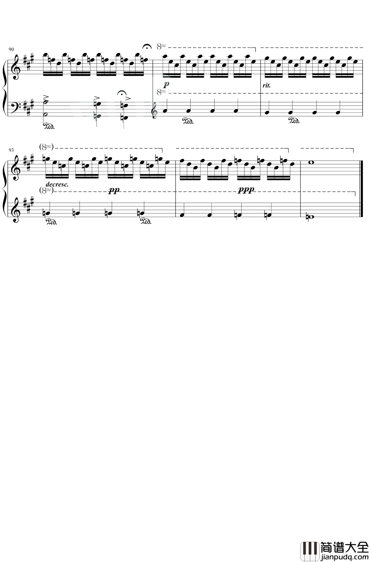 听见下雨的声音钢琴谱_周杰伦_终于听见下雨的声音