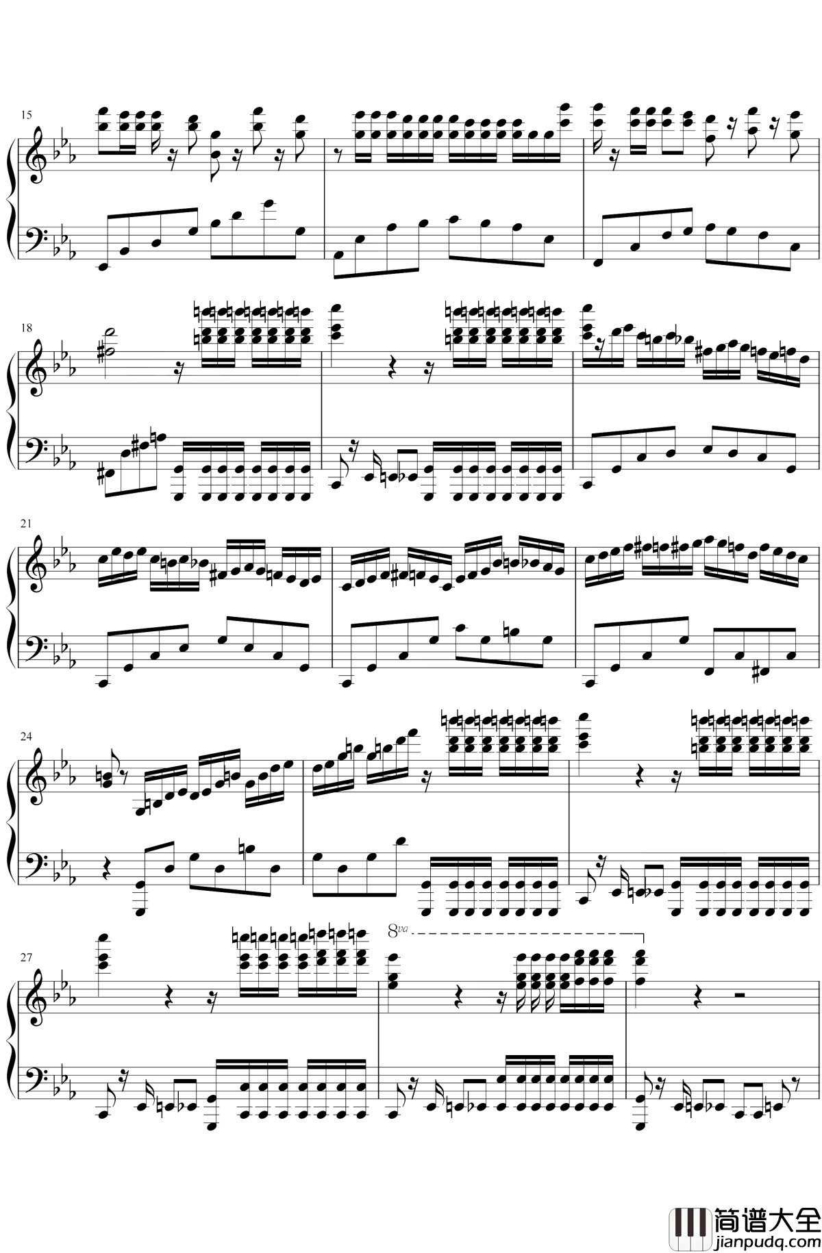 克罗地亚第二号狂想曲钢琴谱_ELLOCZ_SUPERELLOCZ