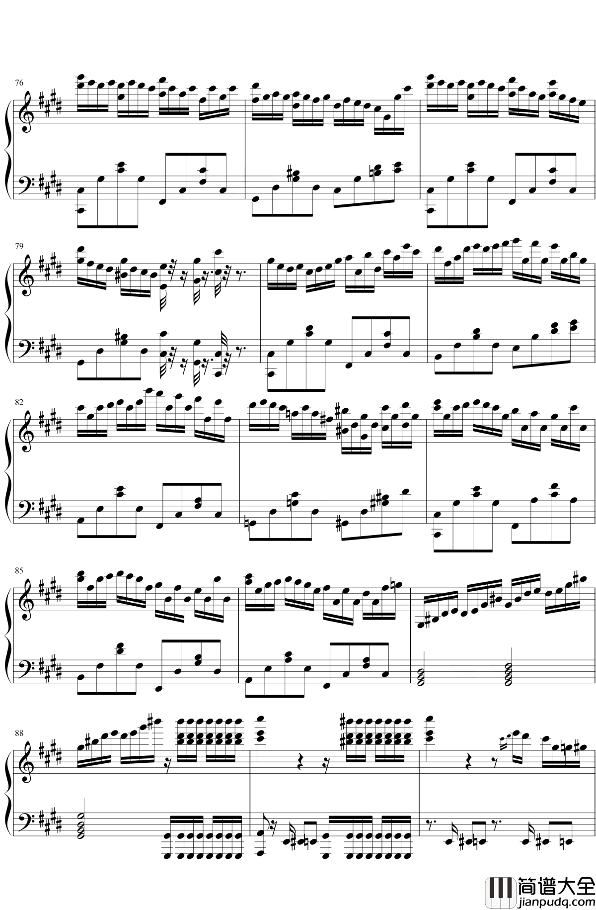 克罗地亚第二号狂想曲钢琴谱_ELLOCZ_SUPERELLOCZ