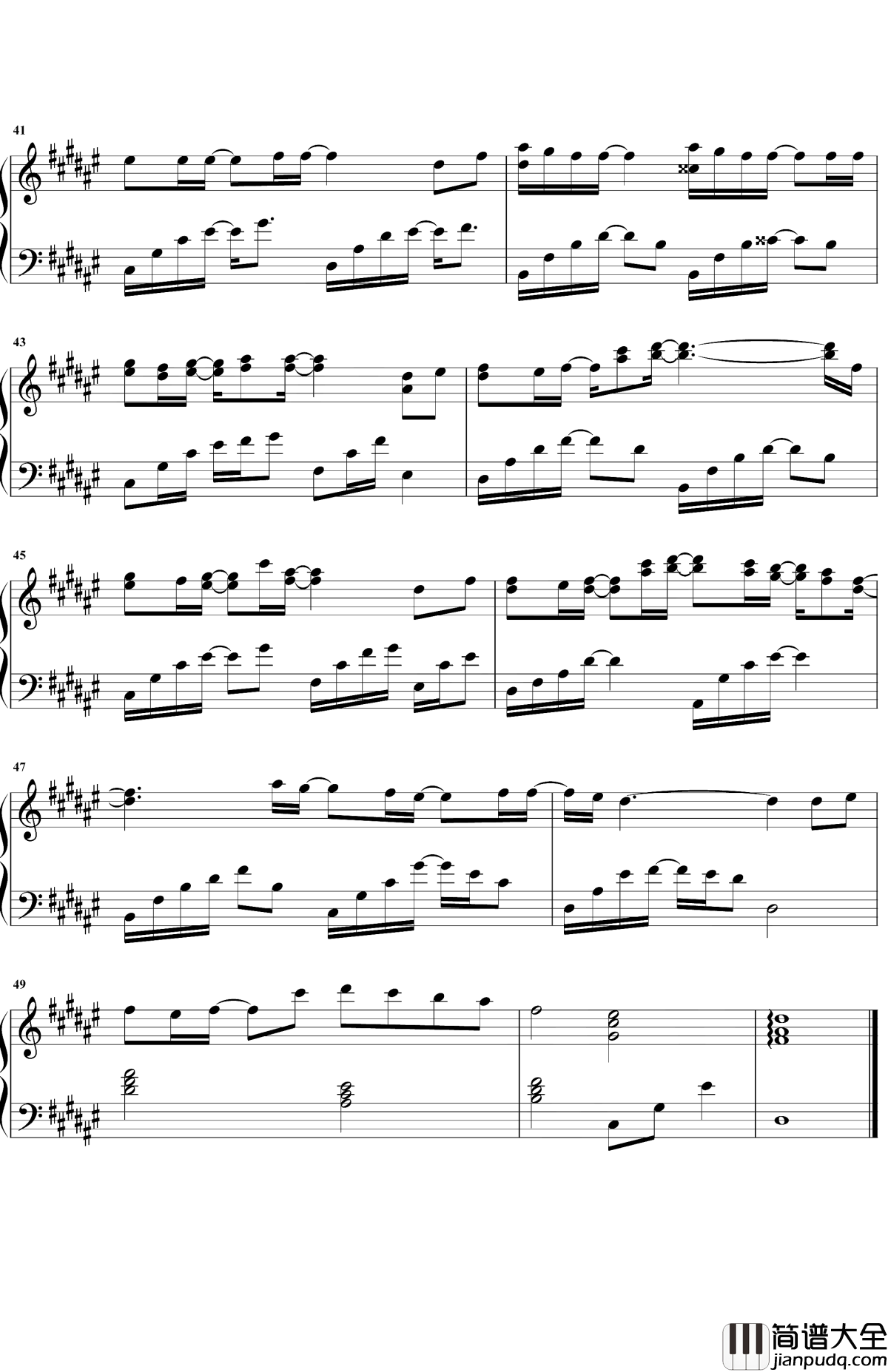 心形宇宙钢琴谱_冯提莫_愿为你燃成最亮的花火