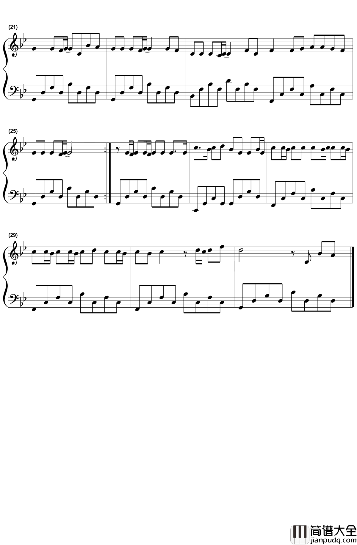 夜之光钢琴谱_花姐_我走过夜夜夜的黑做的梦梦梦最真