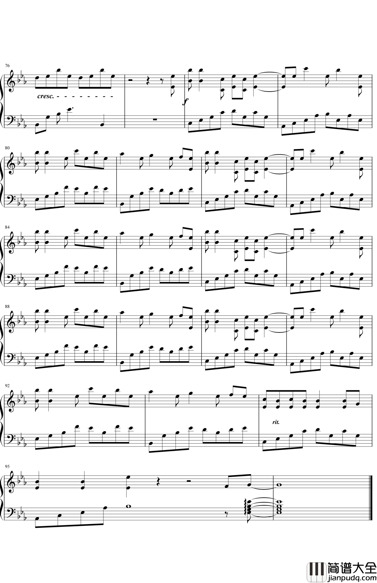 Apologize钢琴谱_OneRepublic_亲爱的，让我抓住你思绪，心向你飞驰