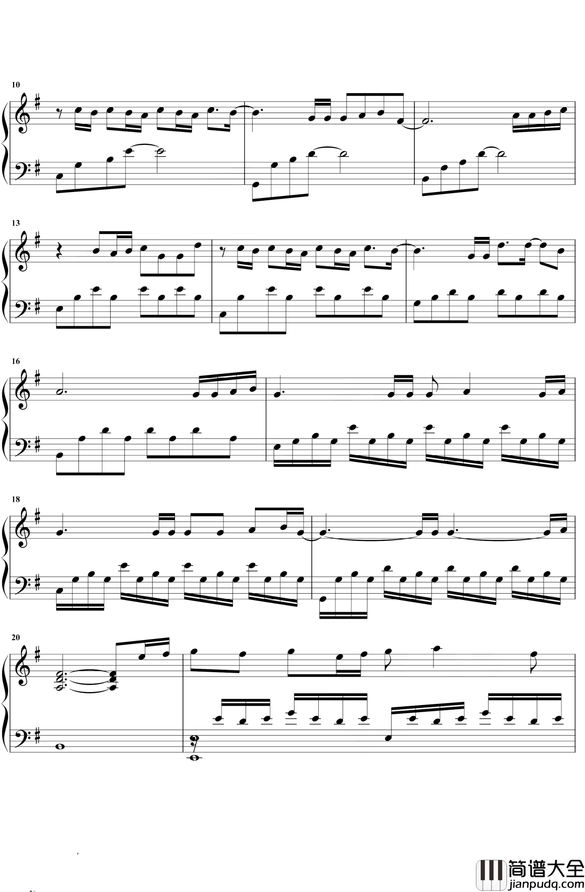 漂流钢琴谱_张碧晨_电影惊涛飓浪推广曲