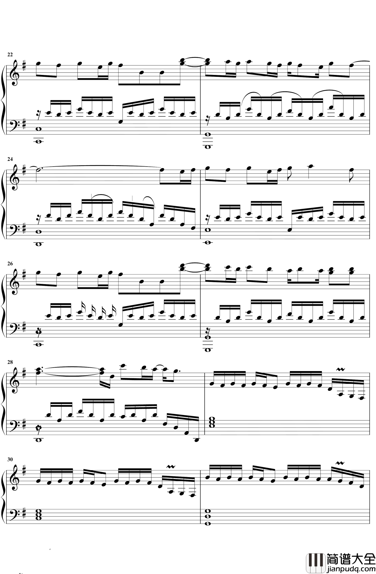 漂流钢琴谱_张碧晨_电影惊涛飓浪推广曲