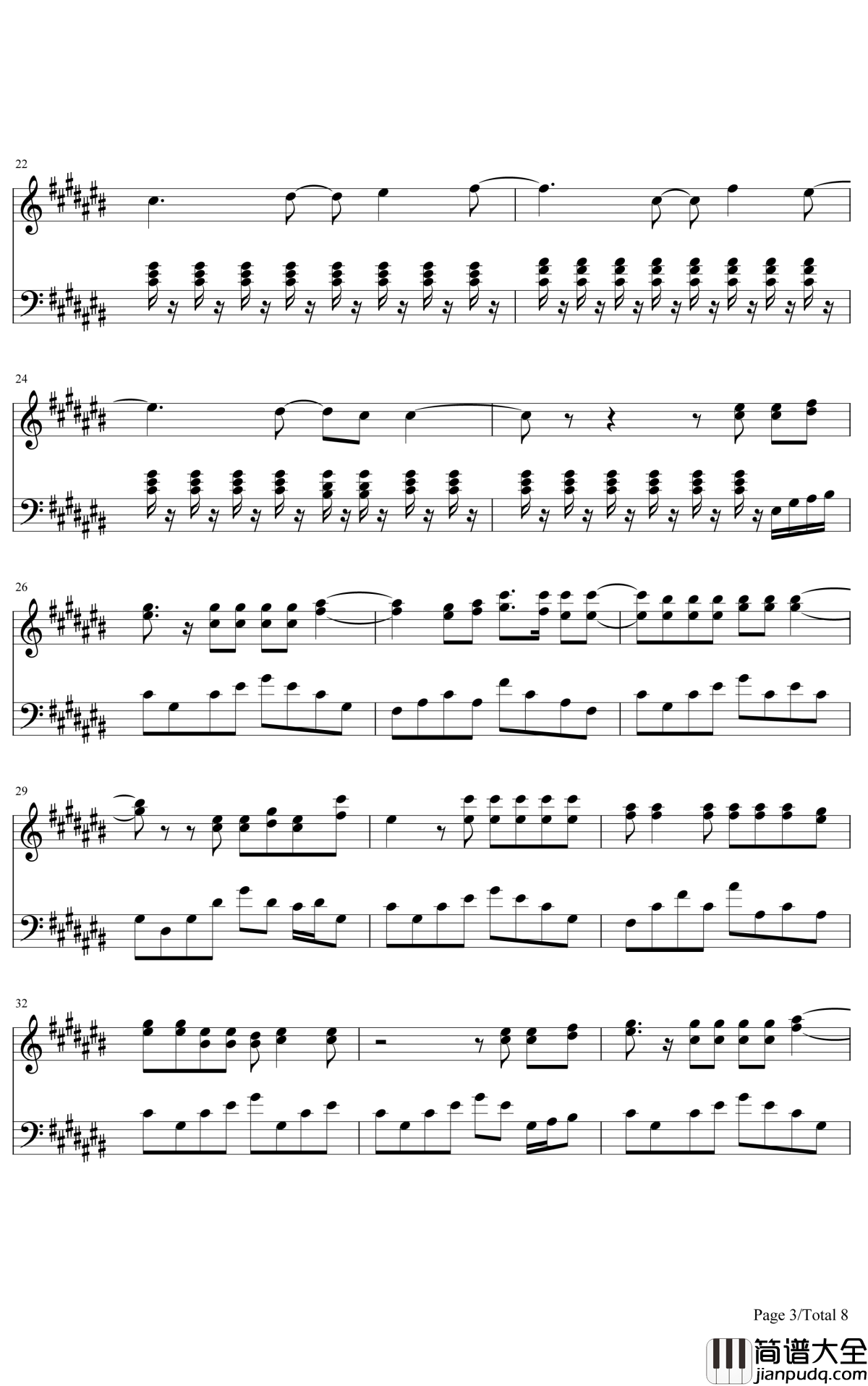 Try_Everything钢琴谱_Shakira__疯狂动物城_主题曲