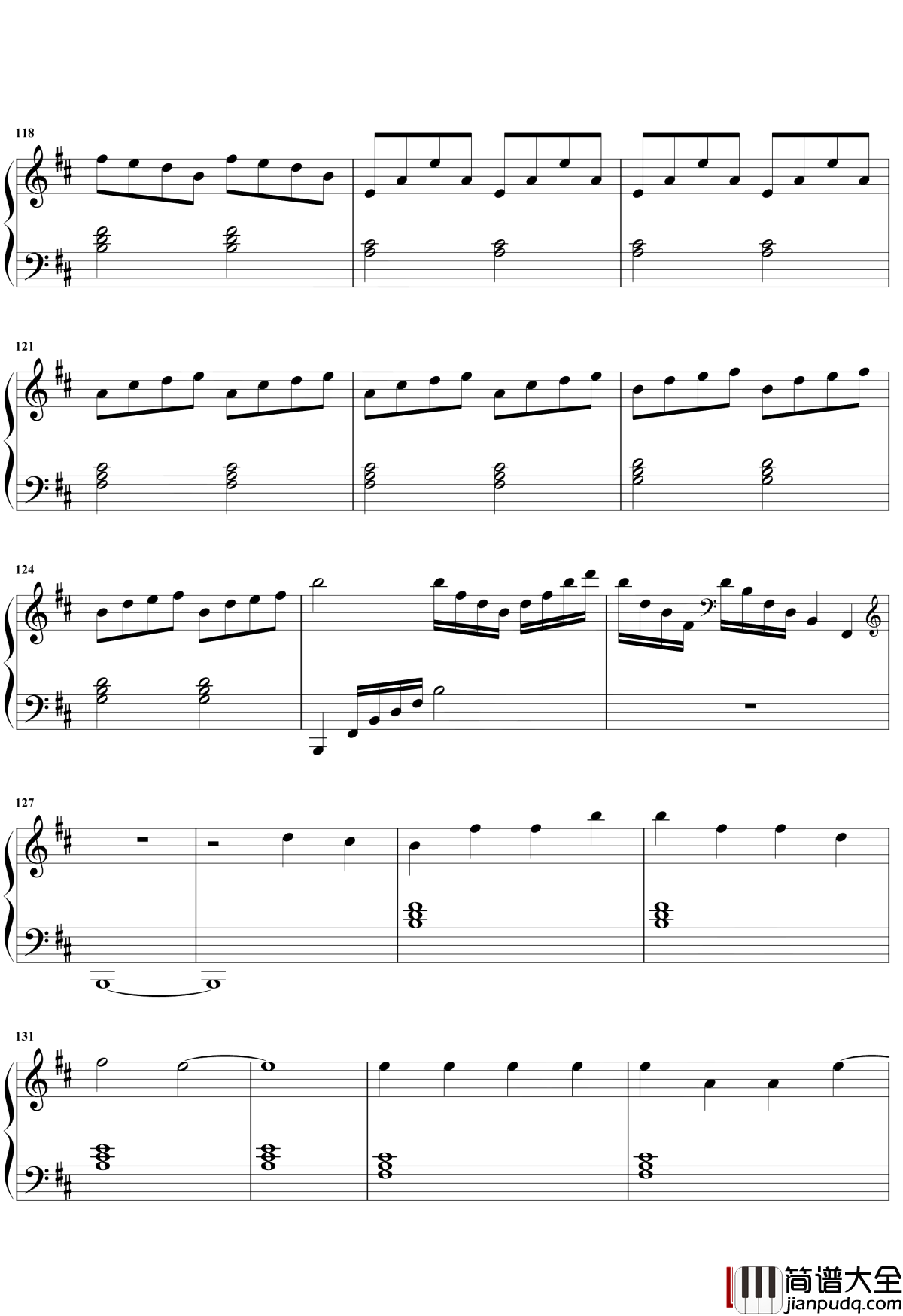 双世恋人钢琴谱_贺敬轩_网络剧双世宠妃2插曲