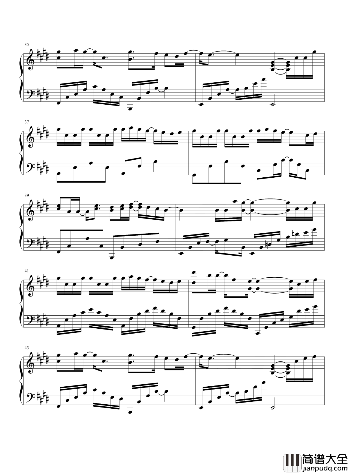 心安理得钢琴谱_王天戈_不要对我过分热情，我怕你的热情会让我动情，最后却不是我