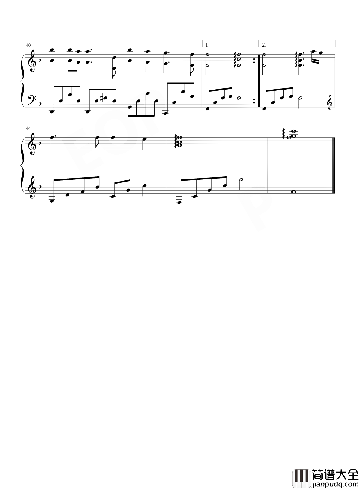 最美的遇见钢琴谱_徐佳莹_我们一定要勇敢追求，勇敢面对，把握住我们的幸福