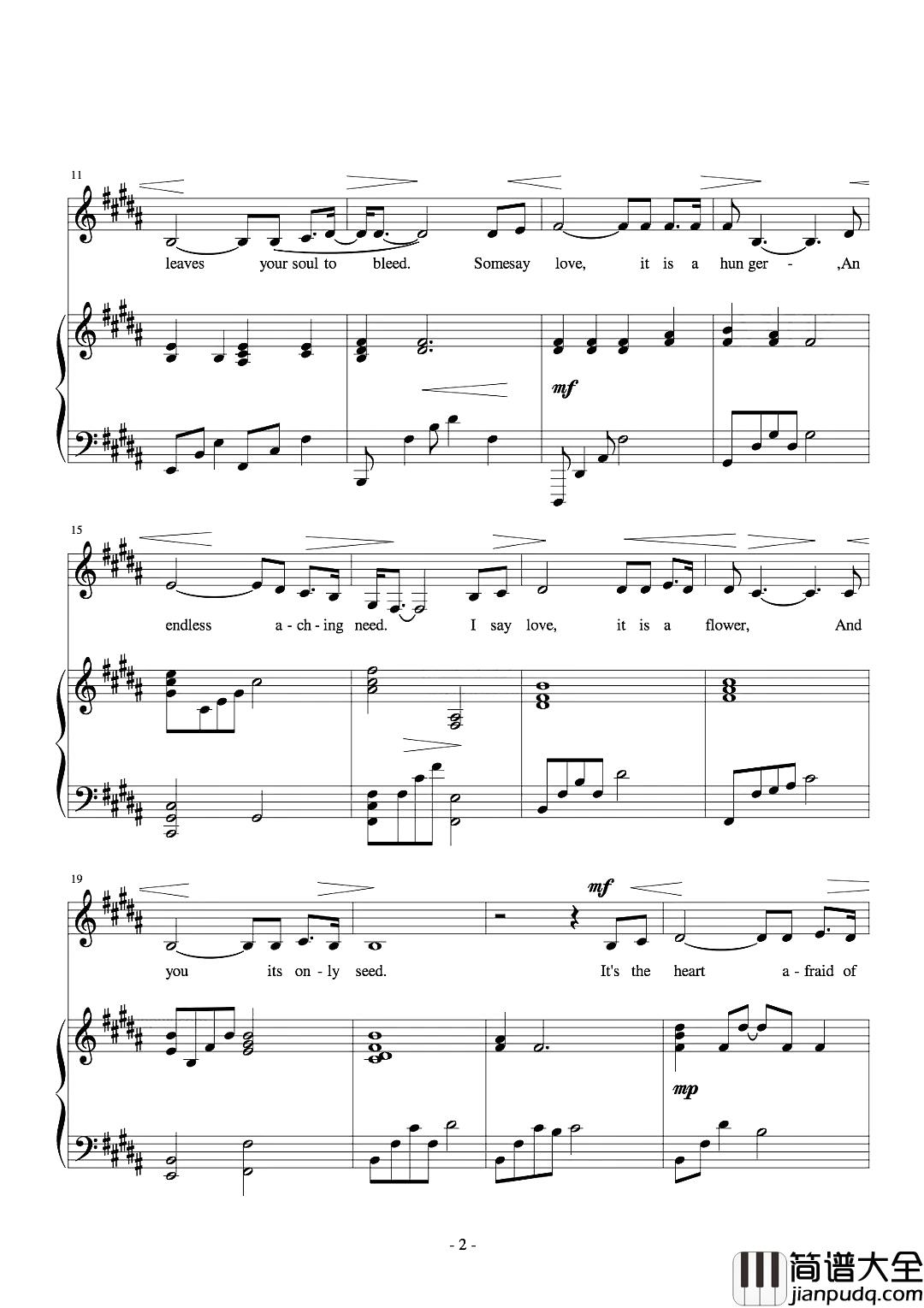 The_rose钢琴谱_手嶌葵_治愈系满满，心怀玫瑰，聆听天籁之音