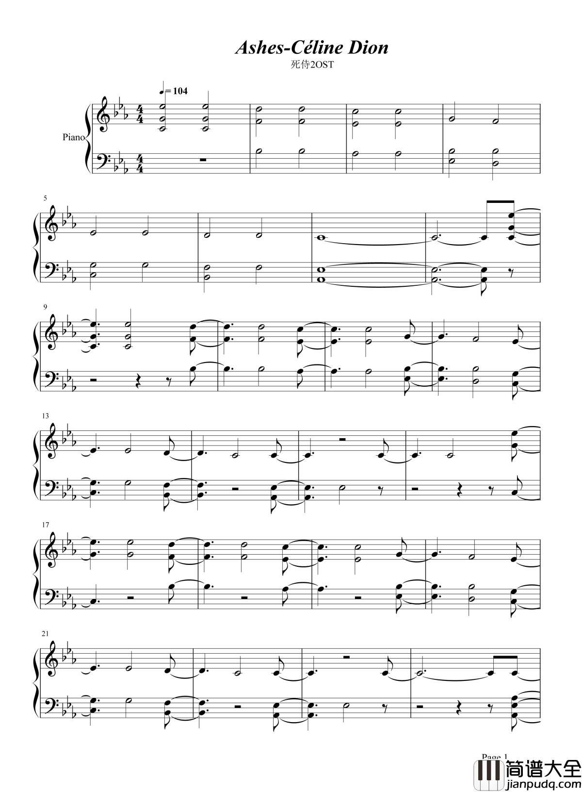 Ashes钢琴谱_天后席琳·迪翁回归乐坛，为电影死侍2现场重磅新单