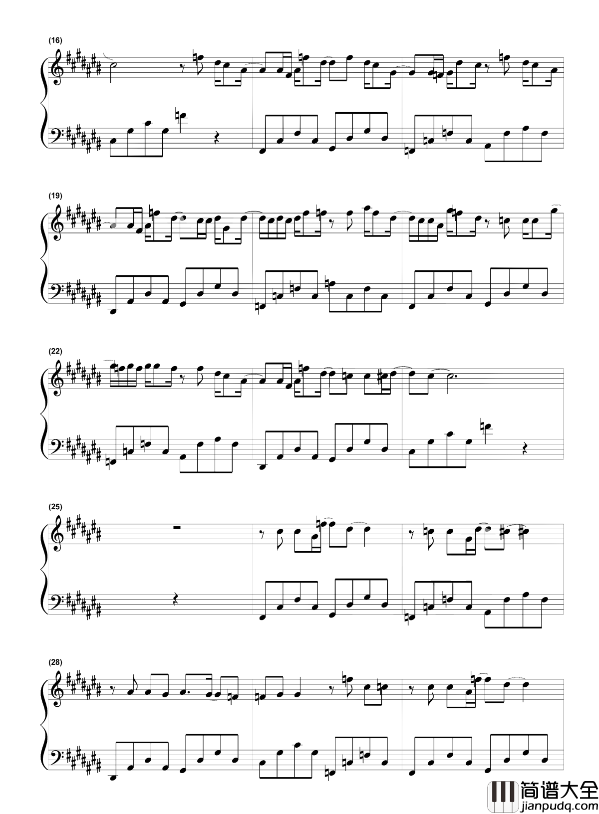 可不可以钢琴谱_张紫豪_对方已经云淡风轻，你却念念不忘