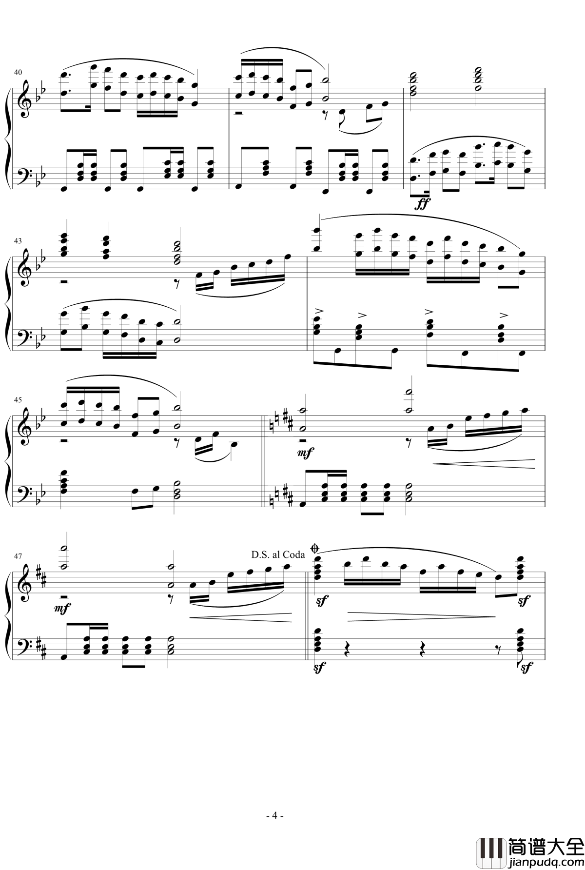 满山春色钢琴谱_长荣航空登机乐_台灣民謠