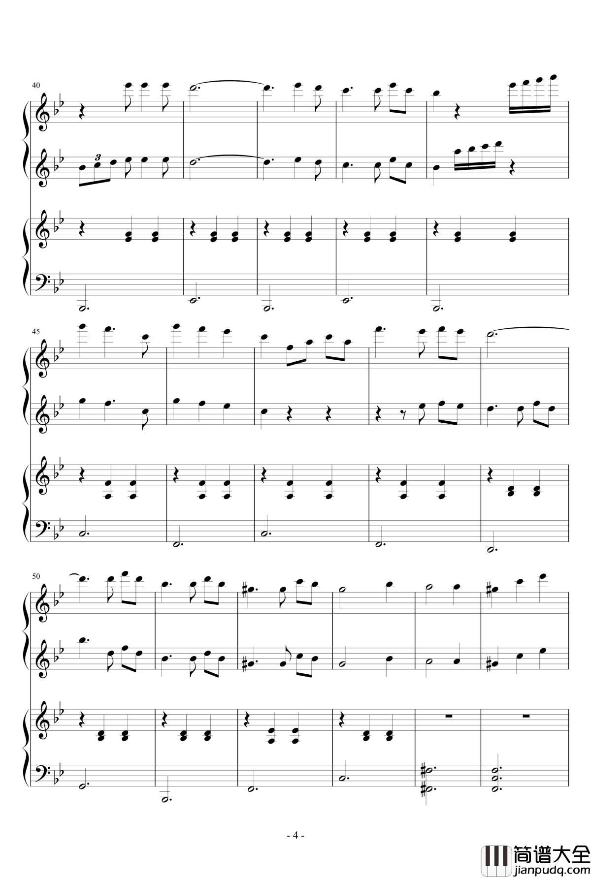 某钢琴家小哥钢琴谱_钢琴家小哥