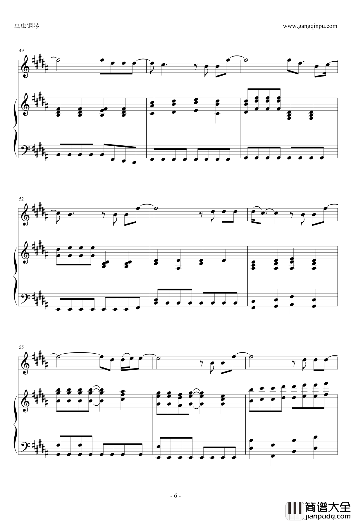 名扬四海钢琴谱_名扬四海