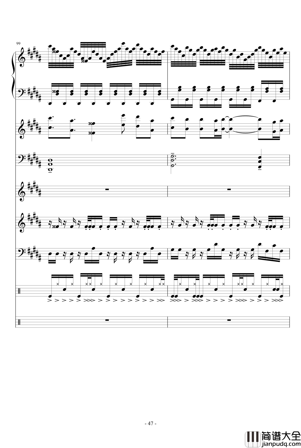 夏日~Summer_Fantasy钢琴谱_lujianxiang555