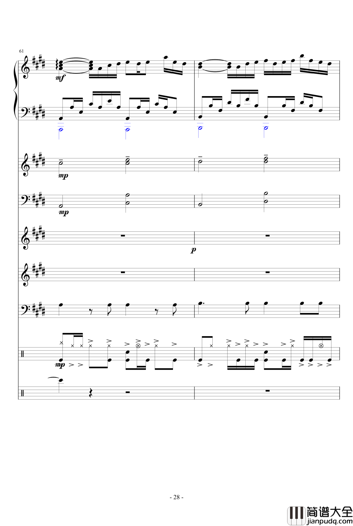 夏日~Summer_Fantasy钢琴谱_lujianxiang555