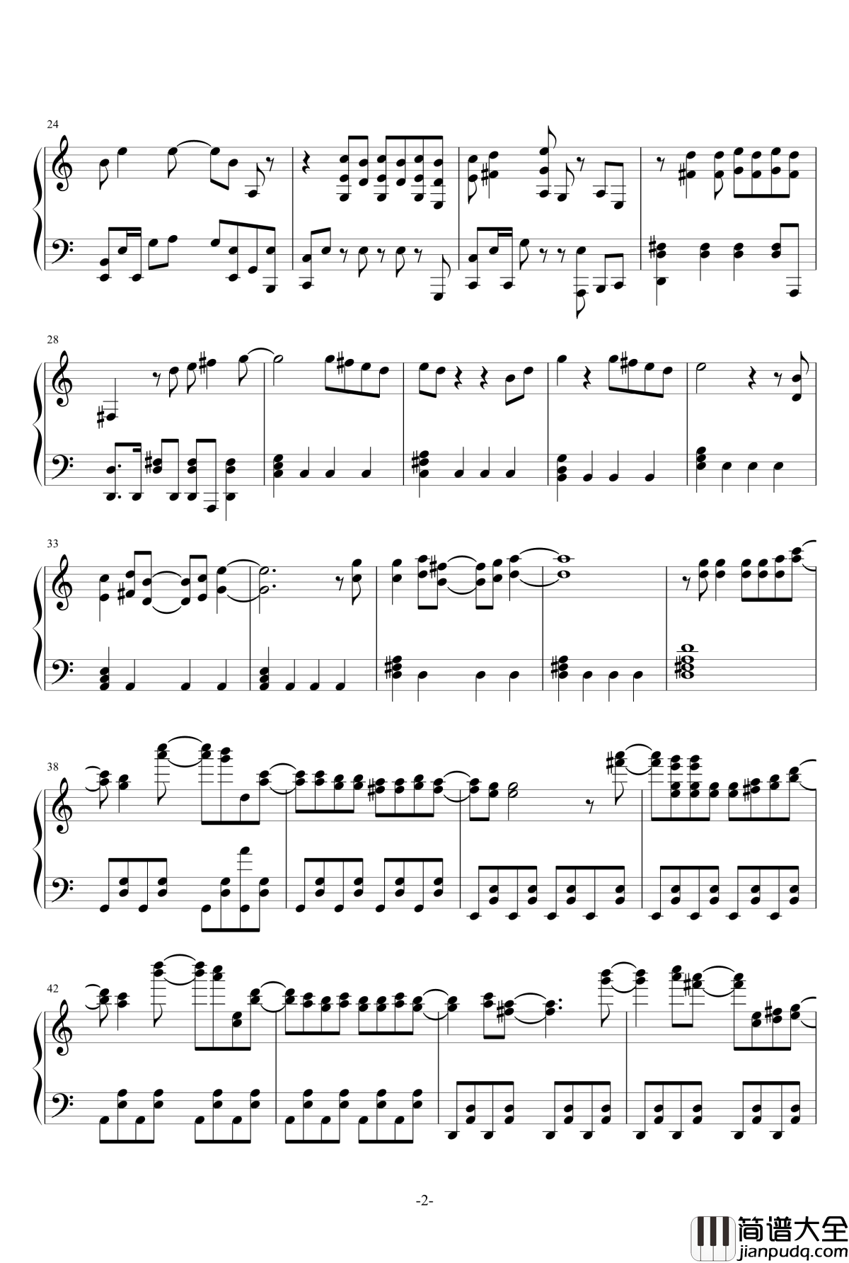 74亿分の1の君へ钢琴谱_献给74亿分之一的你_HKT48