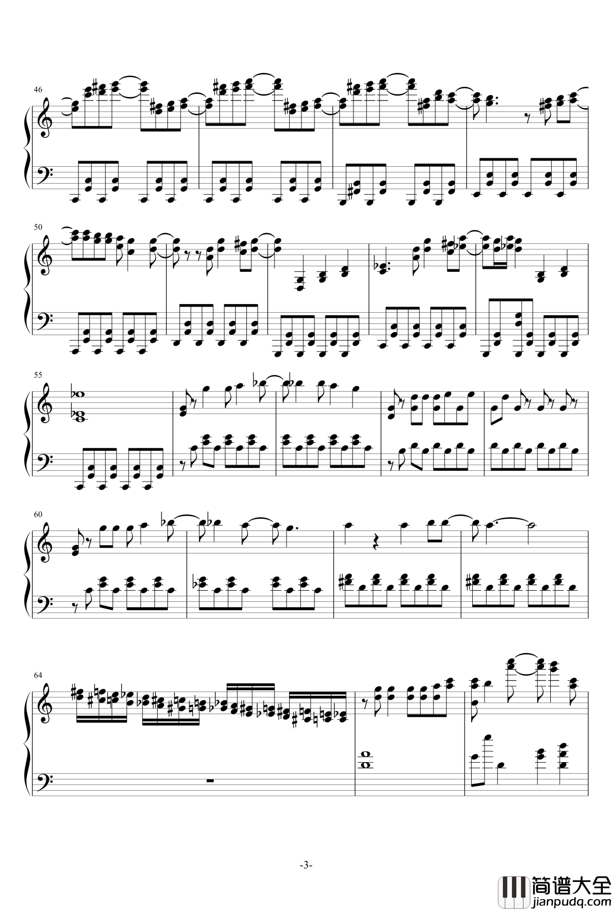 74亿分の1の君へ钢琴谱_献给74亿分之一的你_HKT48