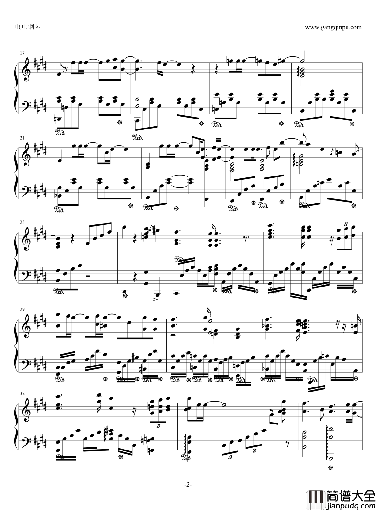 wishing钢琴谱_第18话插曲蕾姆角色歌_Re：从零开始的异世界生活