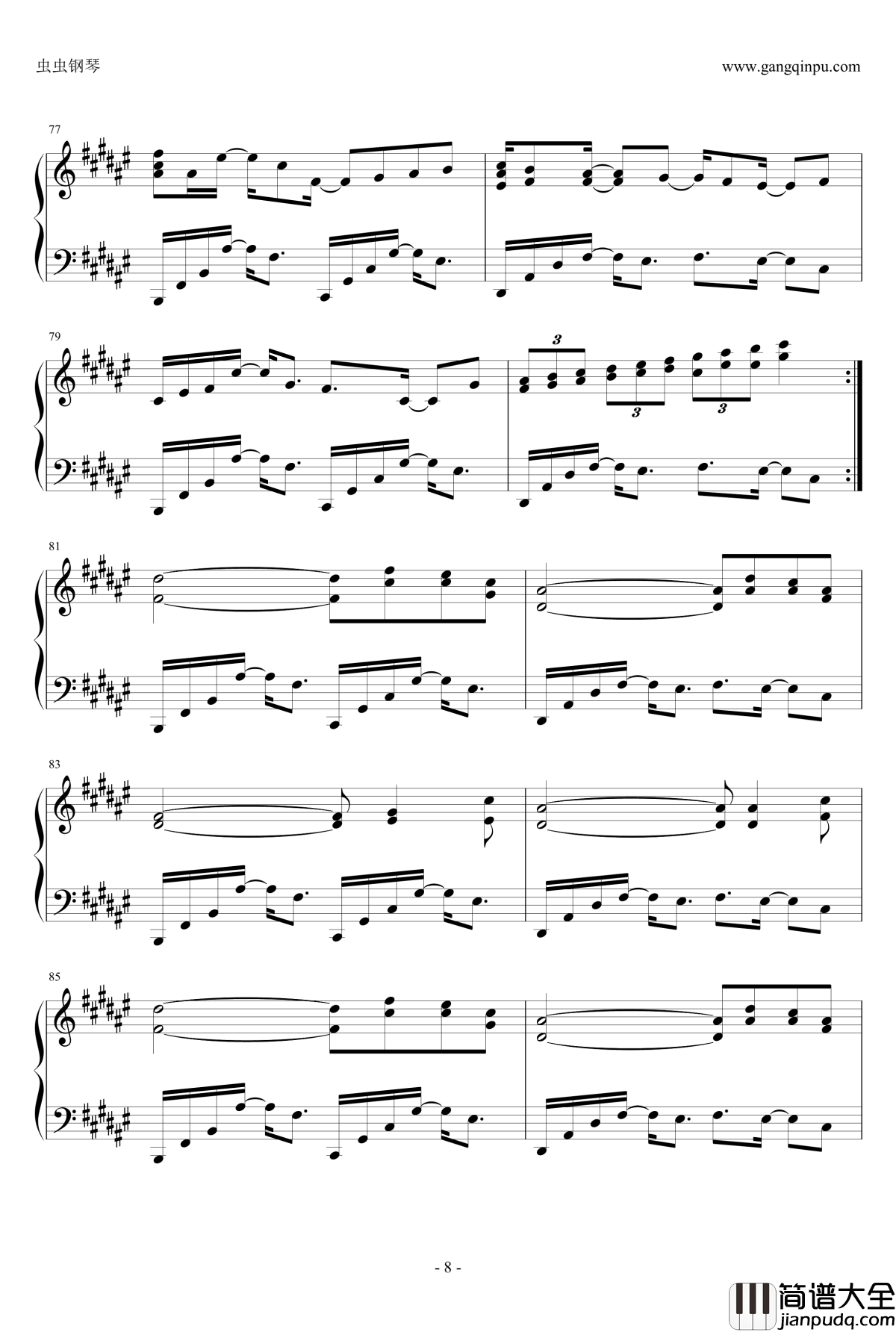 Million_Mind钢琴谱_原調_Pax_japonica_Groove