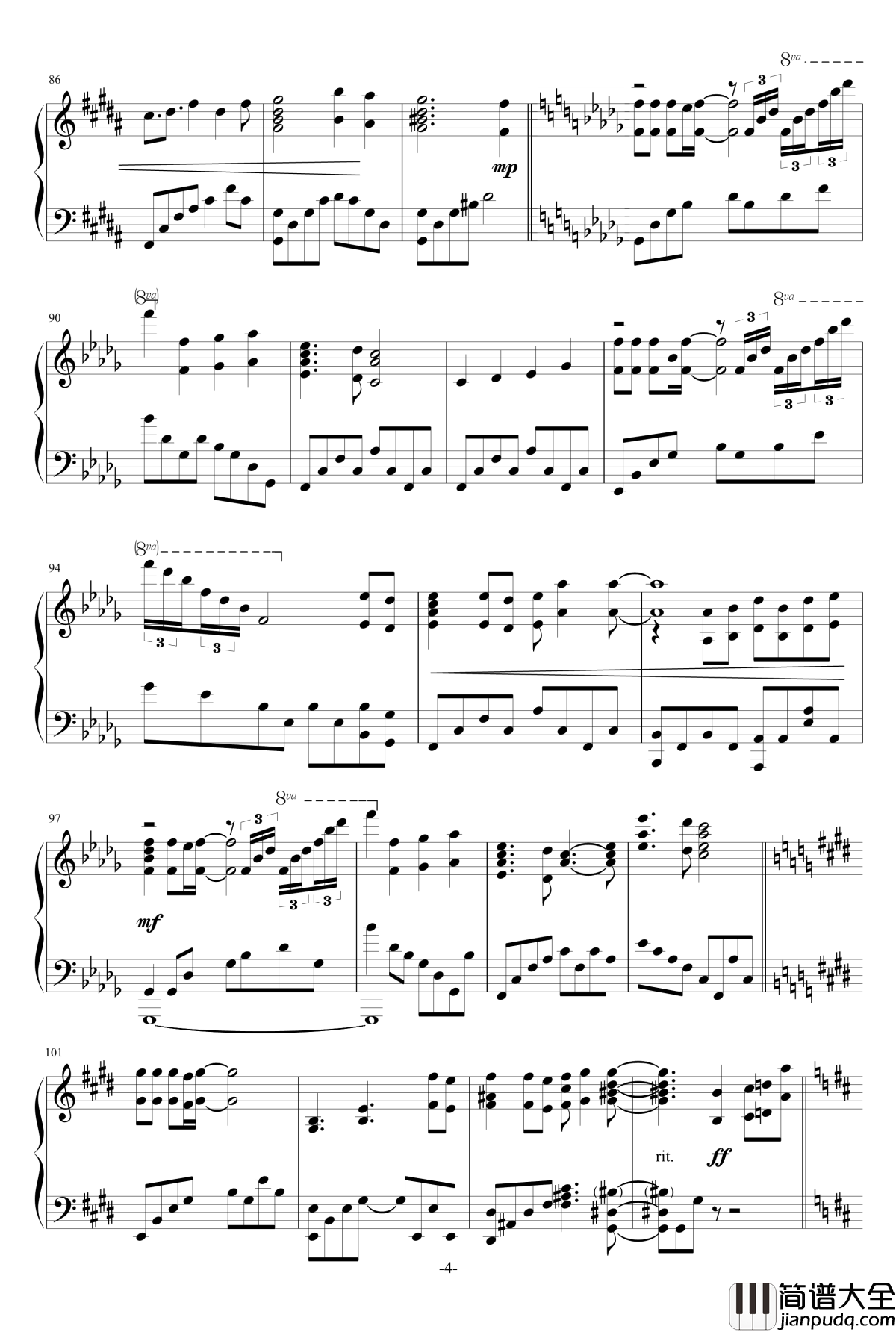 key_Classic_Medley钢琴谱_Key社经典曲目串烧【Theishter版本】_basertyu_Key_Sounds_Label