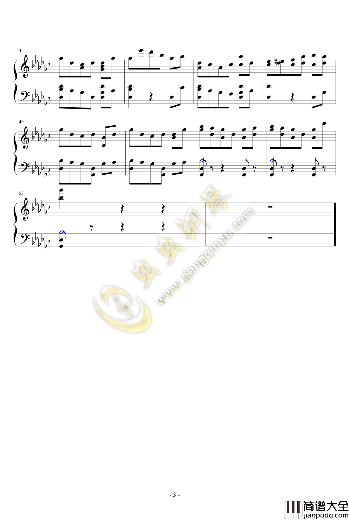 布鲁克纳第四交响曲第三乐章Trio钢琴谱_布鲁克纳