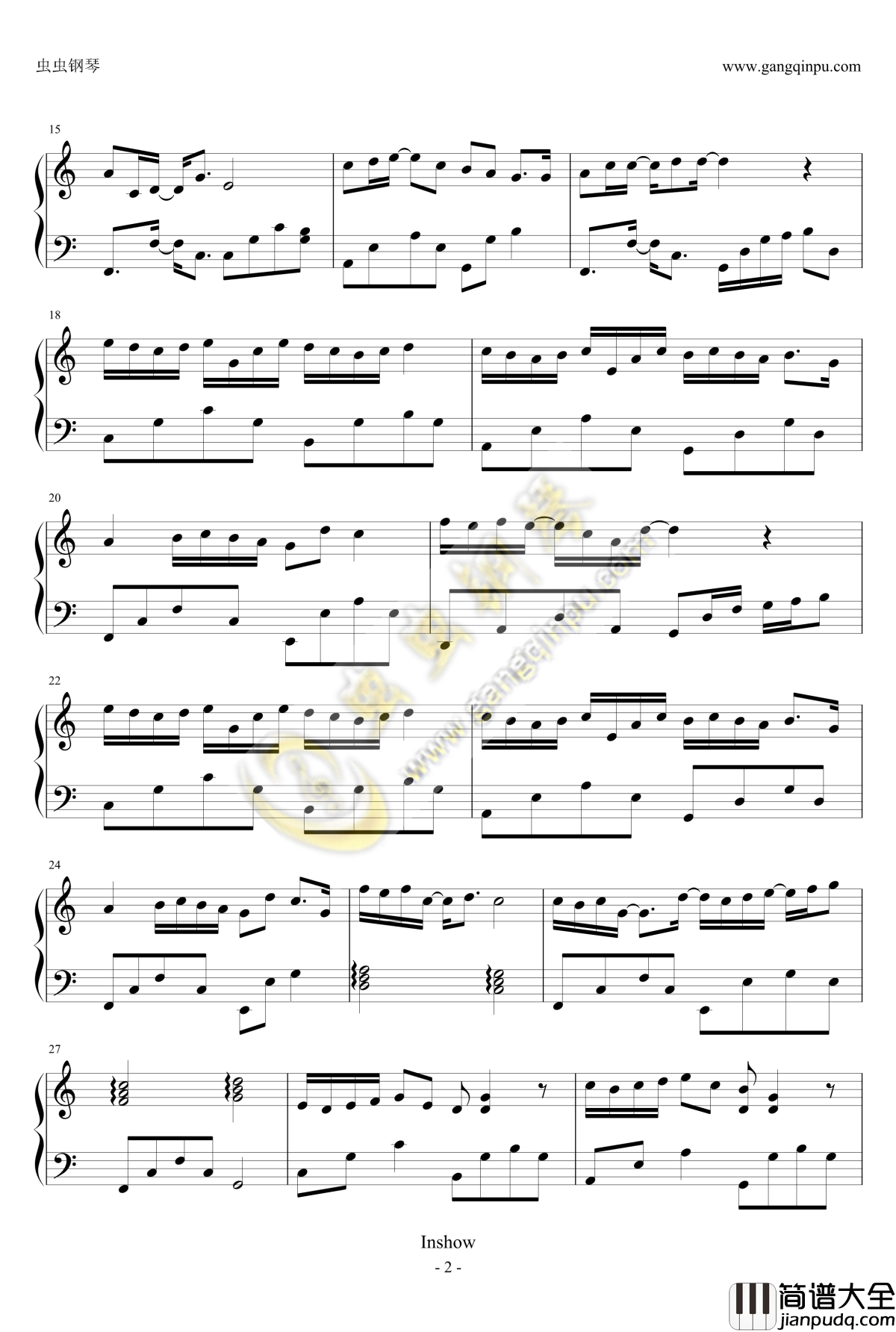 微微一笑很倾城钢琴谱_电视剧_微微一笑很倾城_片尾曲_杨洋