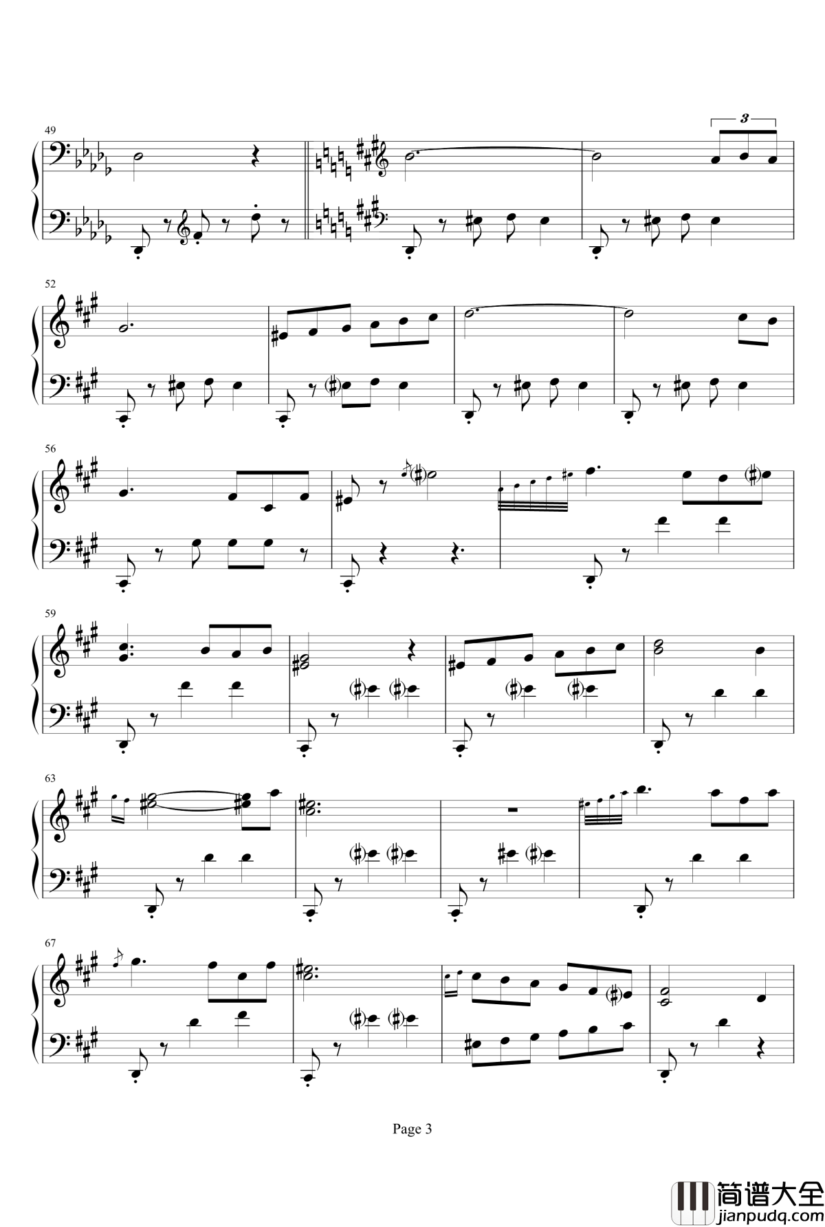 褐斑病钢琴谱_Rewrite静流线