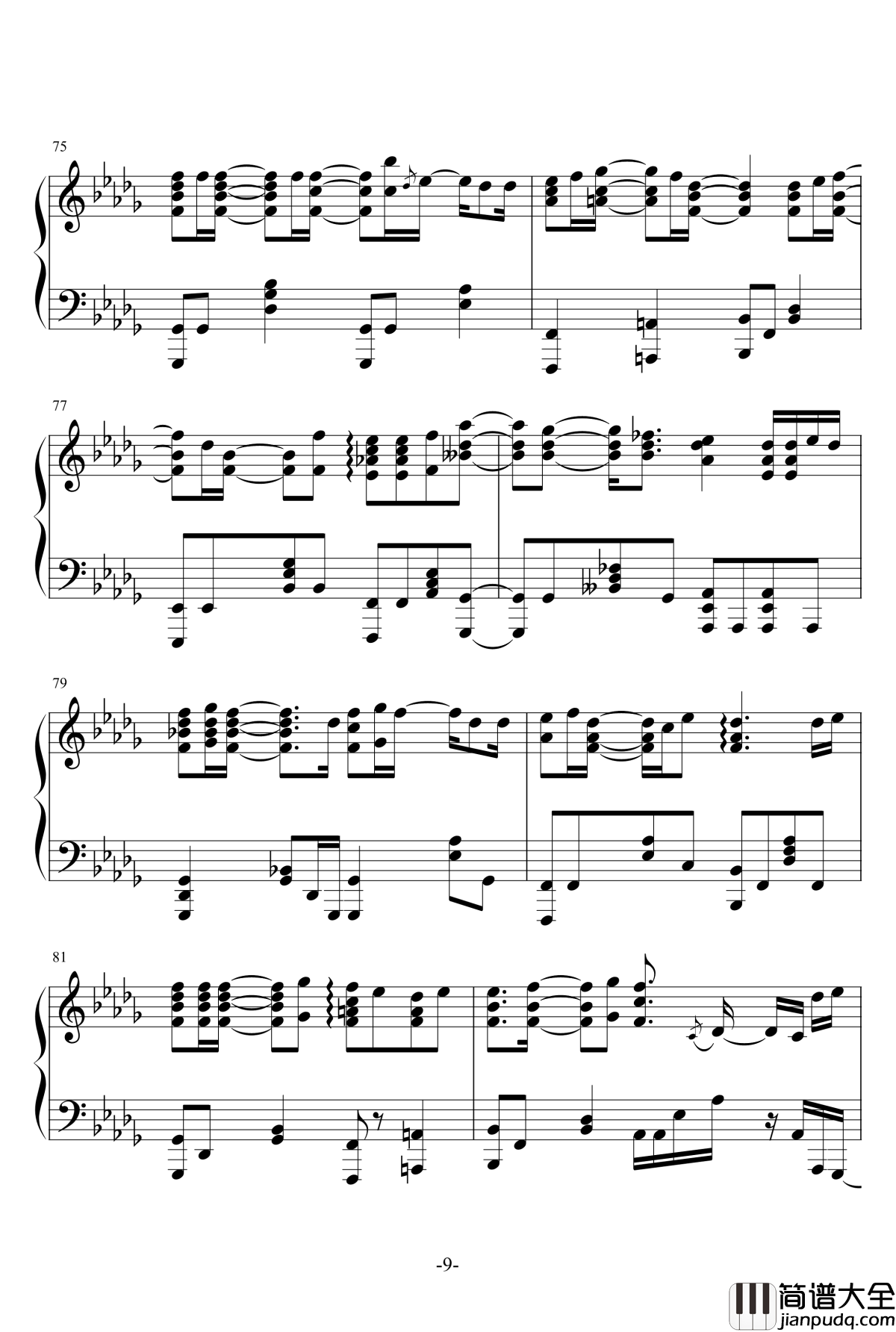 奏钢琴谱_かなで_触手猴