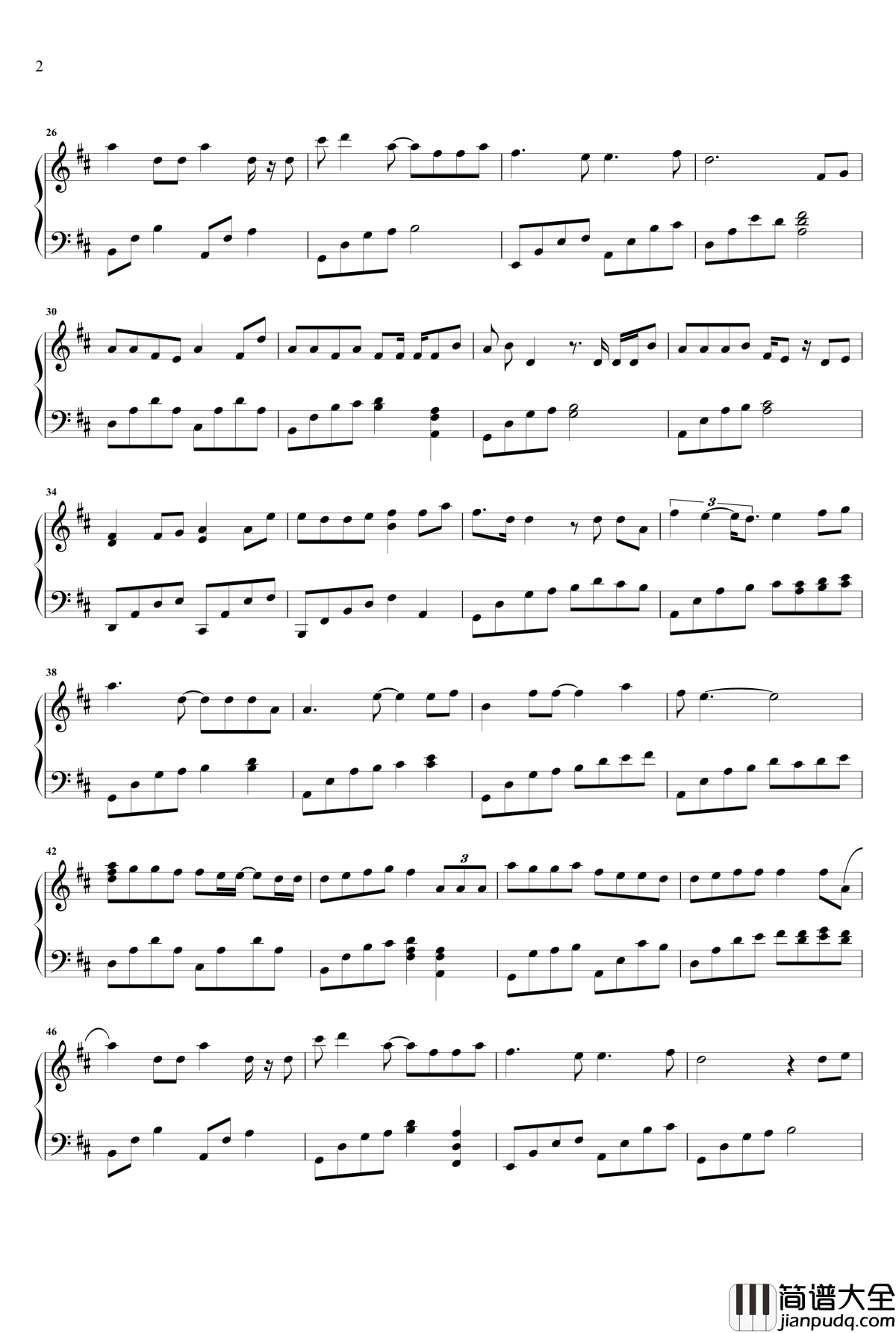 我为你歌唱钢琴谱_When_it&amp;apos;s_lonely_曲婉婷