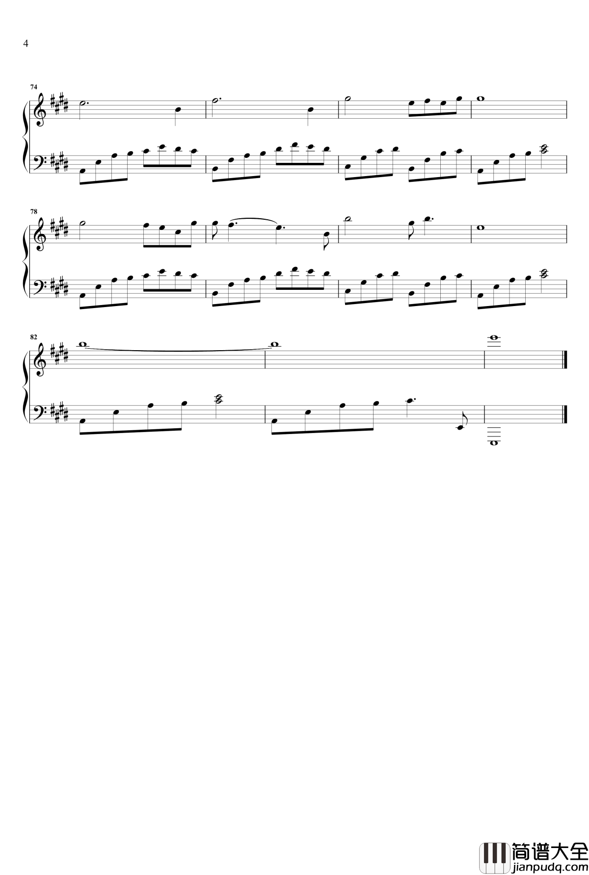 我为你歌唱钢琴谱_When_it&amp;apos;s_lonely_曲婉婷