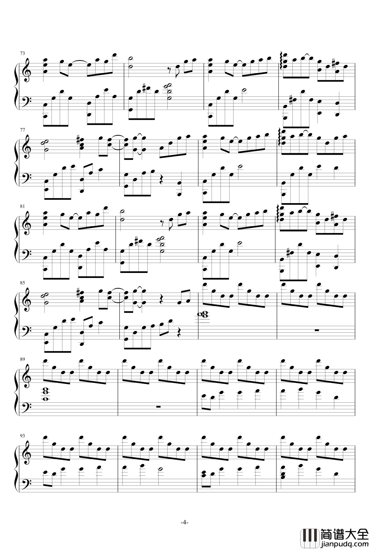 小小的手心钢琴谱_CLANNAD_Clannad