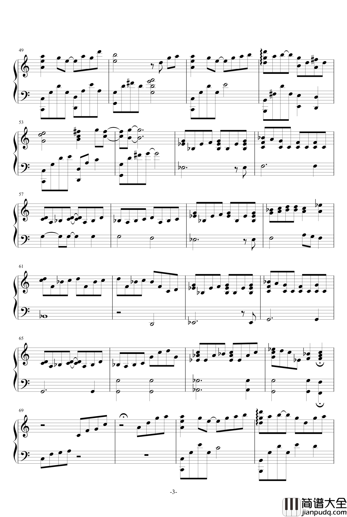 小小的手心钢琴谱_CLANNAD_Clannad