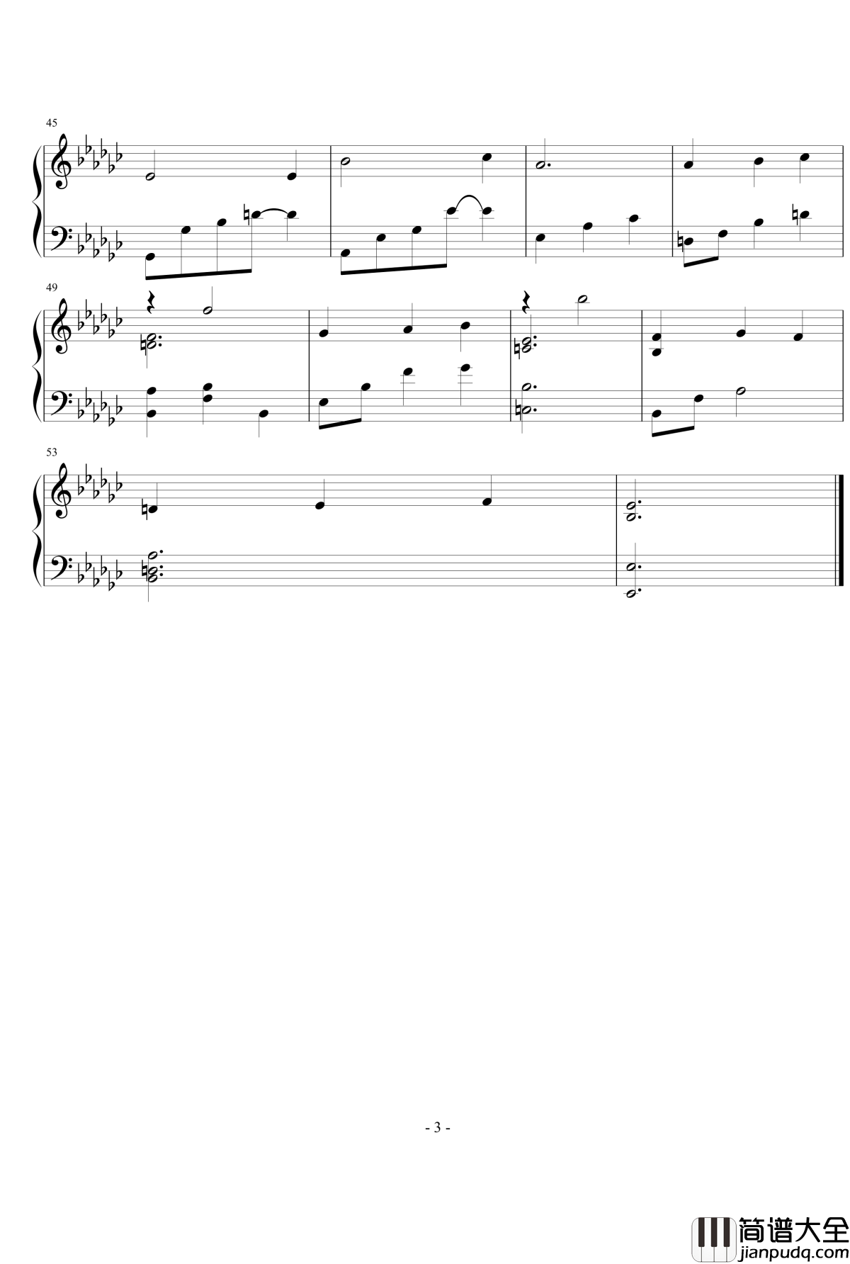 时光笔墨钢琴谱__青云志_ED_张碧晨