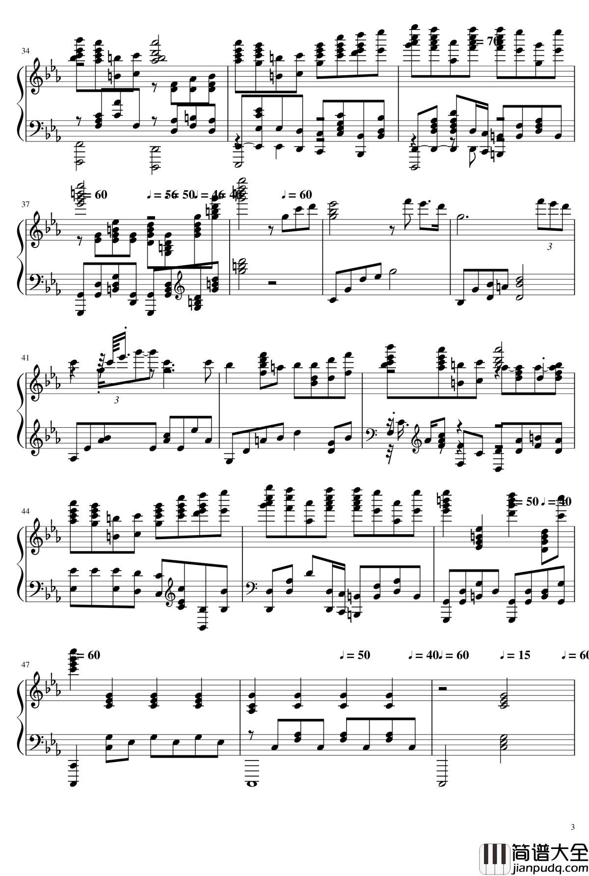 Elegy_for_Rem钢琴谱_Re:从零开始异世界生活_OST/15集ED