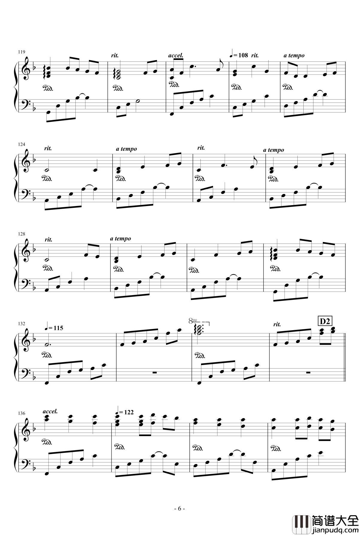 Always_with_me千与千寻钢琴谱_原曲