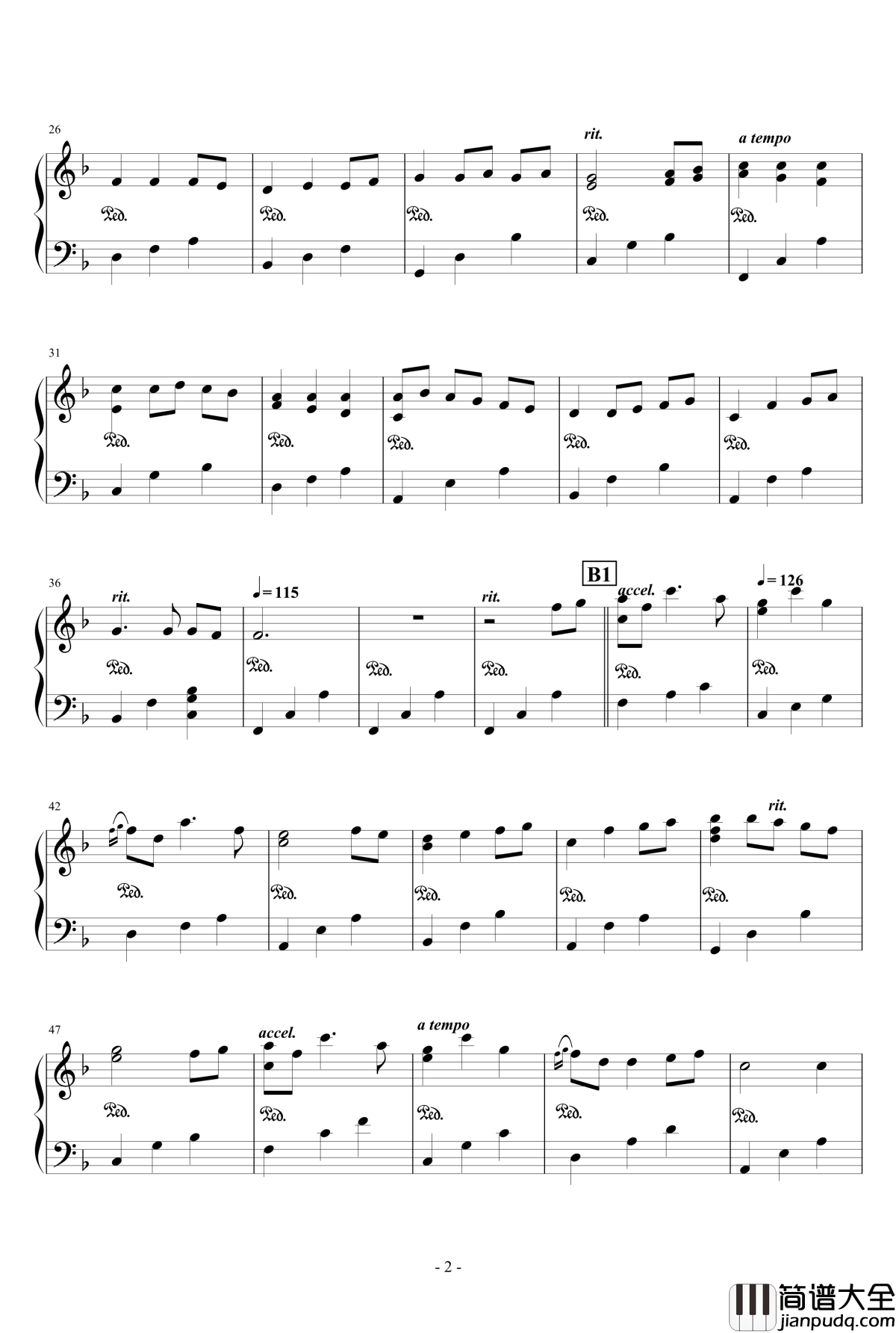 Always_with_me千与千寻钢琴谱_原曲