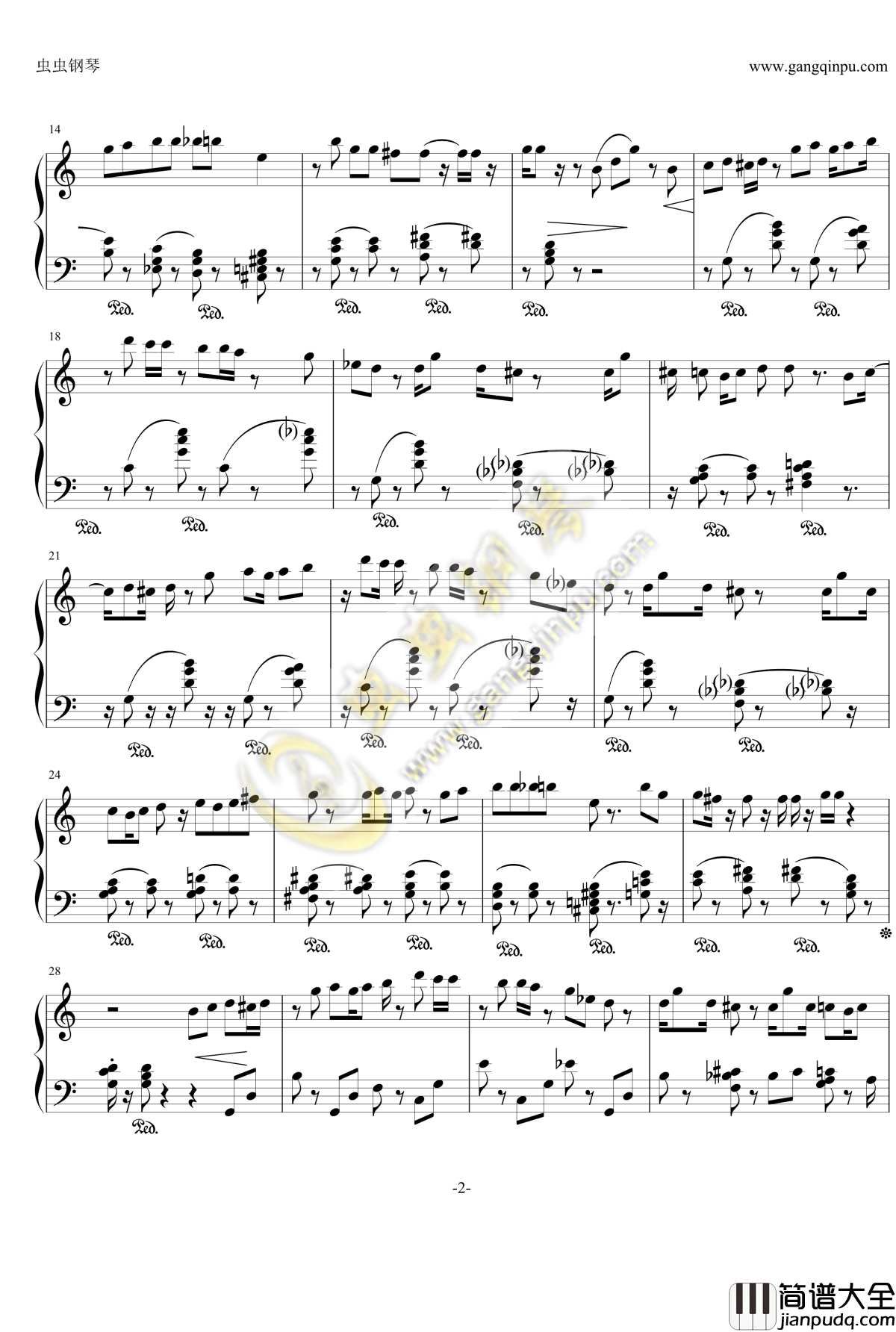 ずっと_ずっと_ずっと...钢琴谱_羊毛とおはな