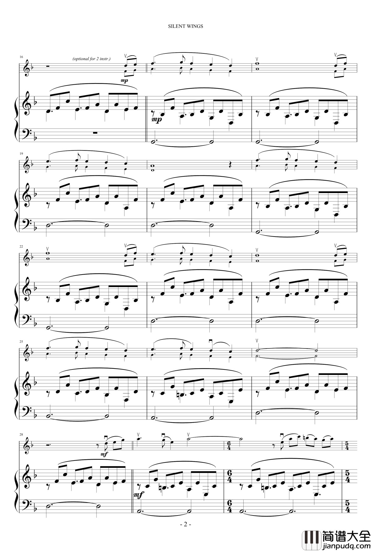 Silent_Wings钢琴谱_The_Secret_Garden