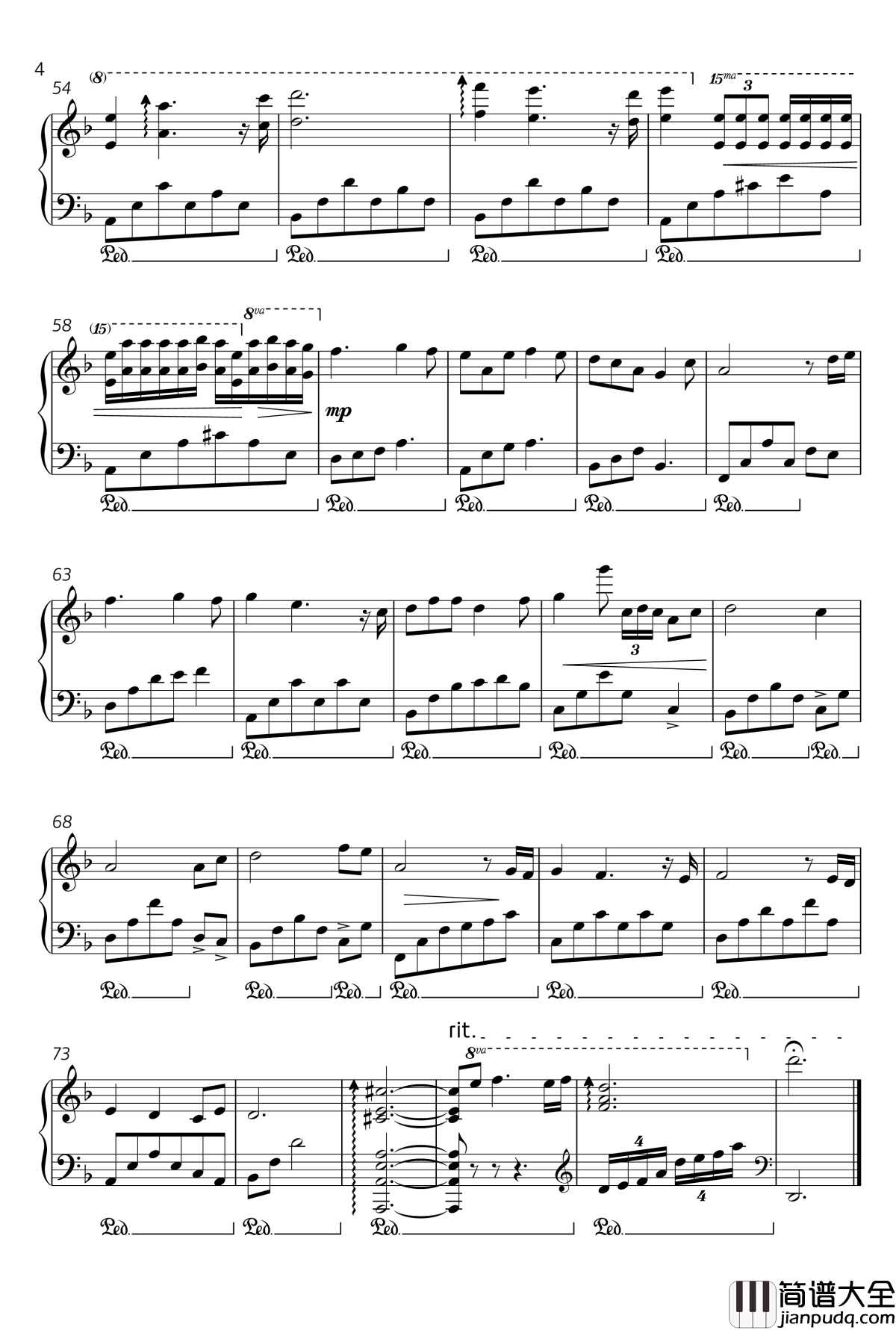 The_Past钢琴谱_尉迟包包