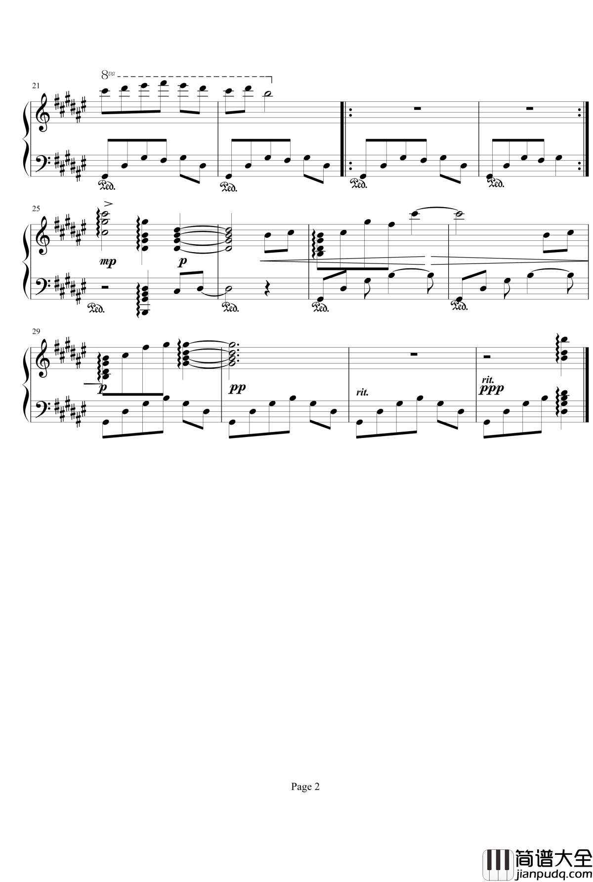 Silent_Island钢琴谱_MarioSora