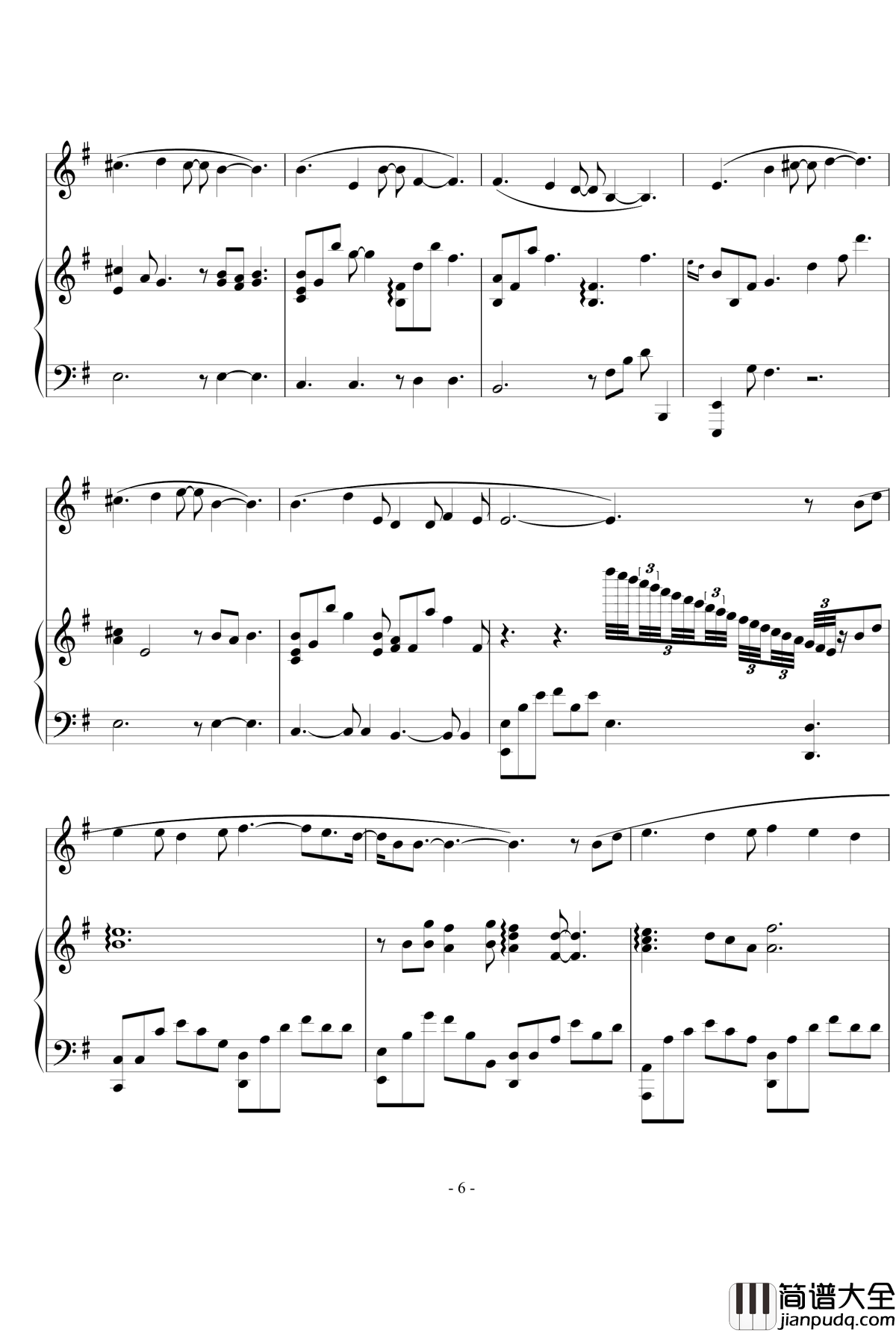 伊人如梦钢琴谱_超原版弹唱谱_芈月传主题曲________『忧伤歌声』_芈月传