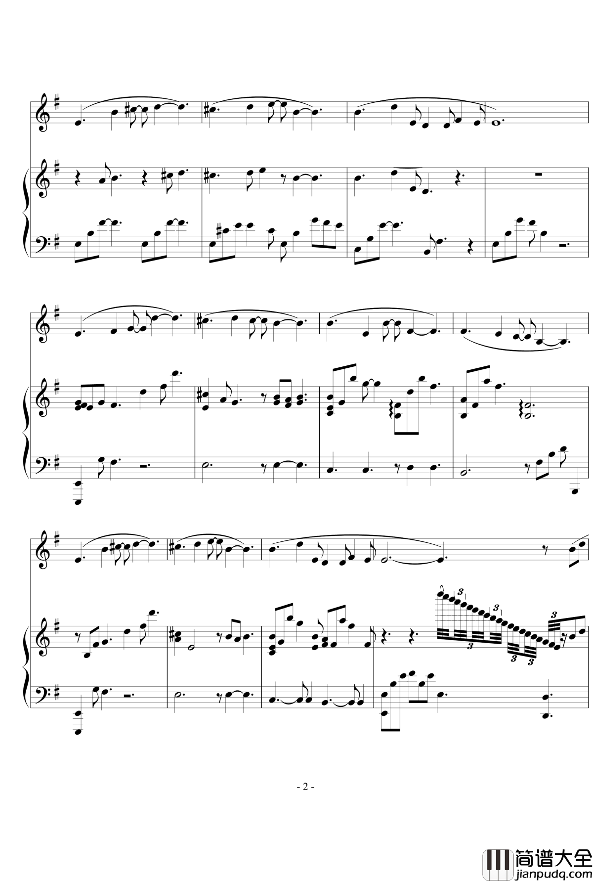 伊人如梦钢琴谱_超原版弹唱谱_芈月传主题曲________『忧伤歌声』_芈月传